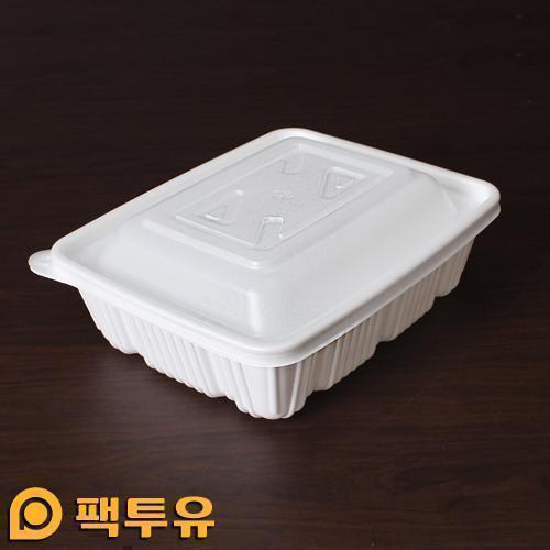 찜용기 JH 사각찜용기 중 100세트 일회용 배달 포장 용기