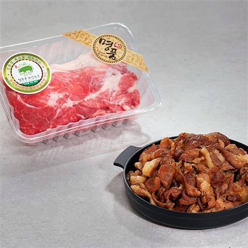 보성 녹돈 앞다리살 불고기 400g 한돈 돼지고기 전지 녹차먹인 돼지 앞다리살 방목 돼지 불고기 감