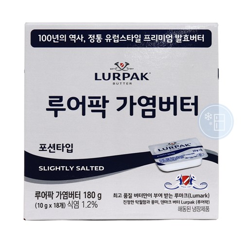 푸드올마켓_ 루어팍 가염버터 미니포션 180g (10g x 18개) /냉장