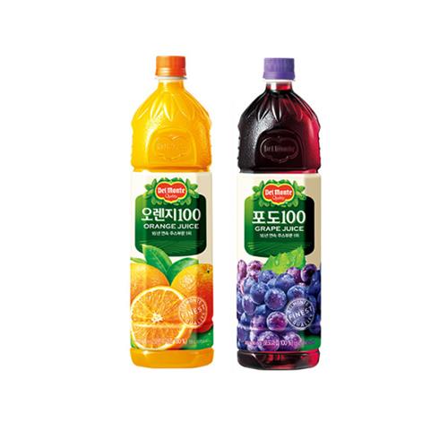 델몬트 오렌지100 1.5L 6입+포도100 1.5L 6입