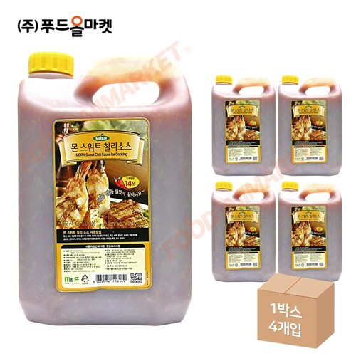 푸드올마켓_ 몬 스위트칠리소스 5L 한박스 (5L x 4ea)