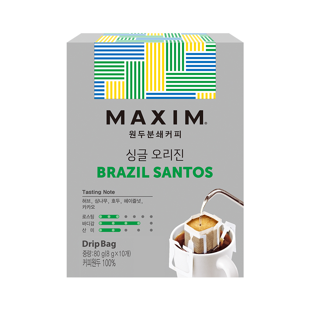맥심 싱글 오리진 드립백 브라질 산토스 10T