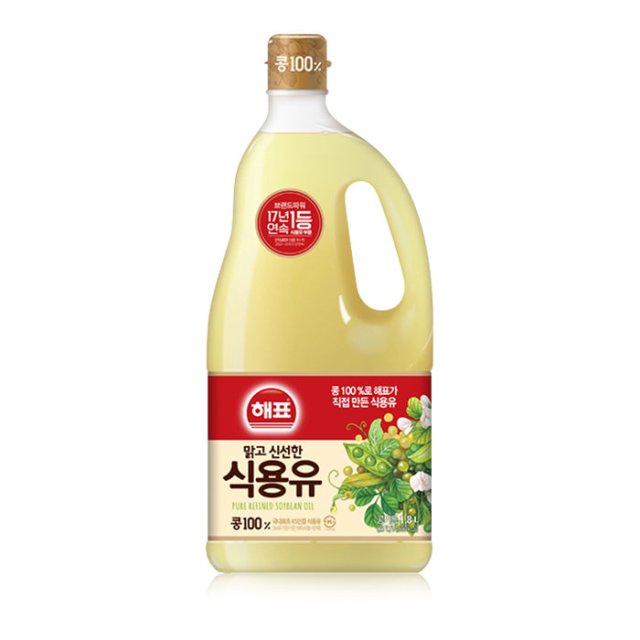 사조 해표 식용유(콩기름) 1.8L 대두유 콩식용유