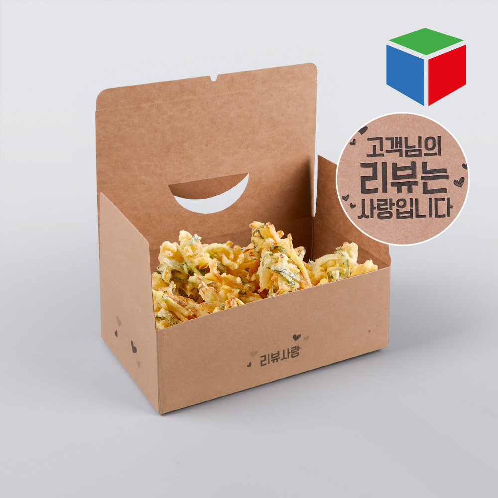 종이치킨상자 J198 크라프트-리뷰사랑 대