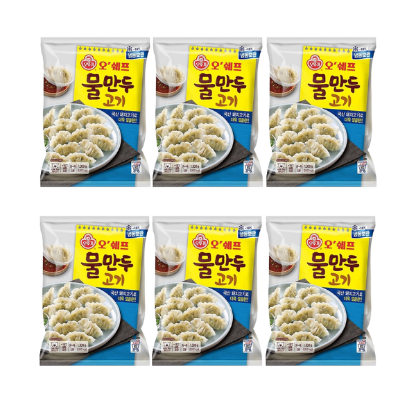 오뚜기 오쉐프 정성 가득 물만두 1.3KG 6개 (아이스박스 포장)