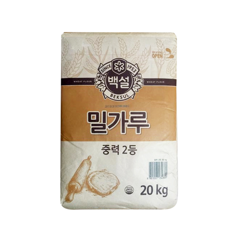 백설 밀가루 중력2등 20kg