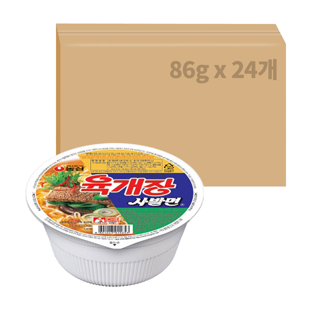 농심 육개장 사발면 86g x 24개