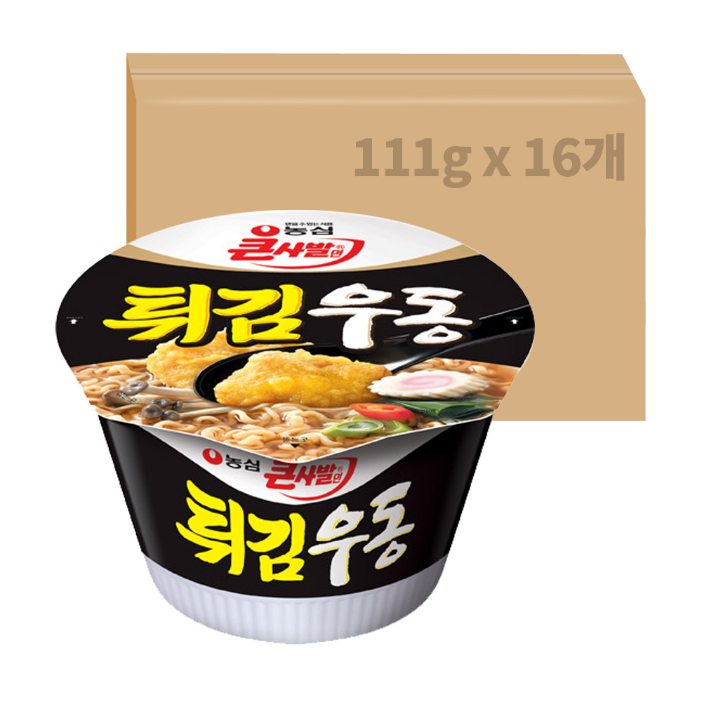 농심 큰사발 튀김우동 111g x 16개