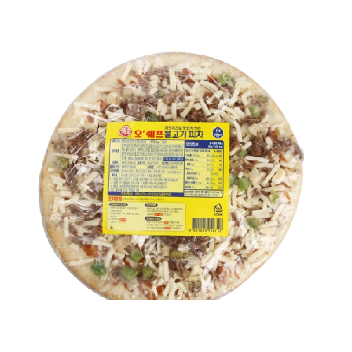 오뚜기 오쉐프 불고기 피자 396G