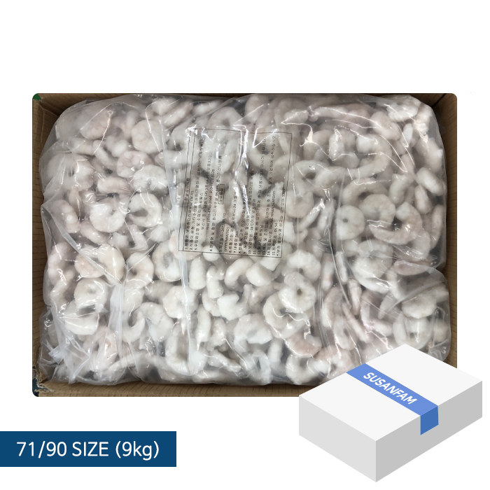 생새우살 71/90 9kg 박스 중국 냉동새우 [업소 도매용]