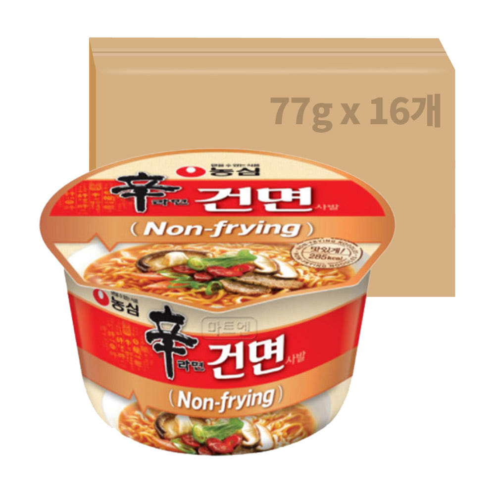 농심 신라면 건면 사발 77g x 16개