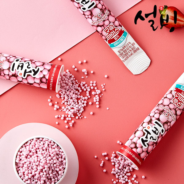 설빙 구슬아이스 70ml 딸기x24개