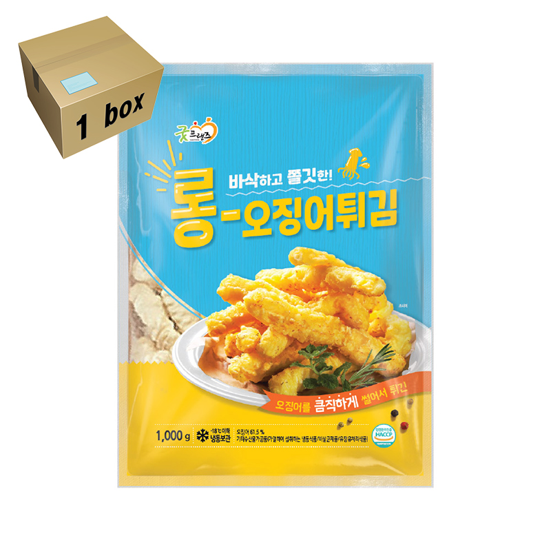 굿프랜즈 롱 오징어 튀김 1box (1kg x8)