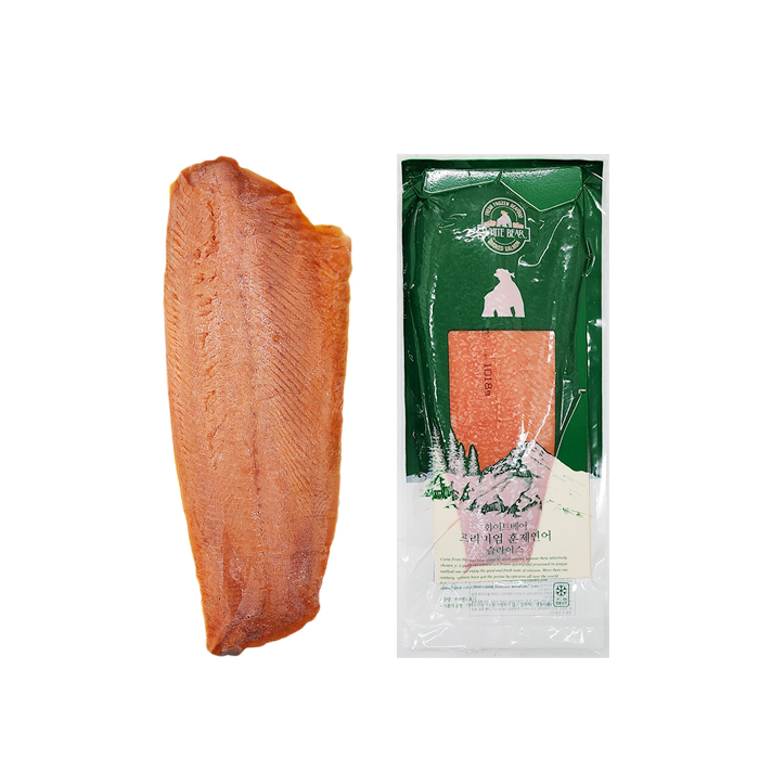 화이트베어 씨로드 훈제연어건염 약1.1kg 연어슬라이스 필렛