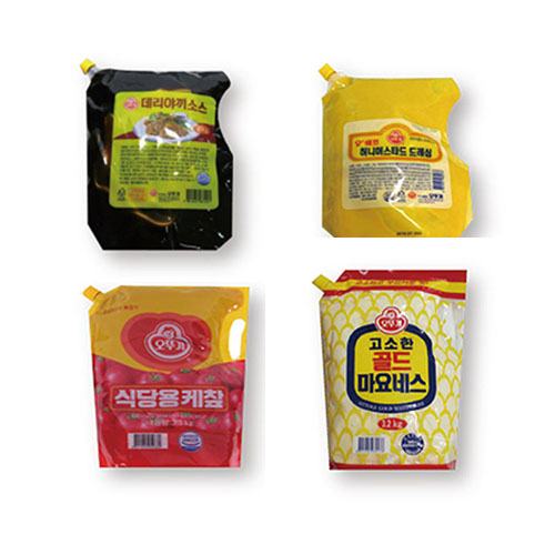 오뚜기 스파우트팩 케찹3.3kg/마요네즈3.2kg/허니머스터드2kg/데리야끼2kg