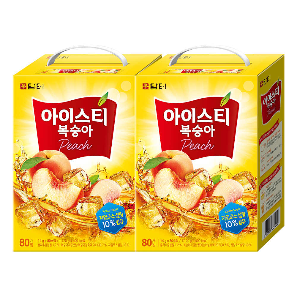 담터 복숭아 아이스티 80T 2개