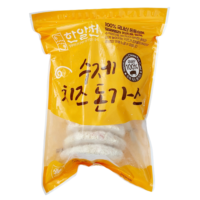 한알천 수제 치즈돈까스 통등심 2kg(200g-10ea) 노란봉투