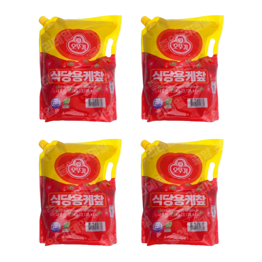 오뚜기 식당용 케찹(스파우트) 3.3kgx4개(box) 케첩 케챂