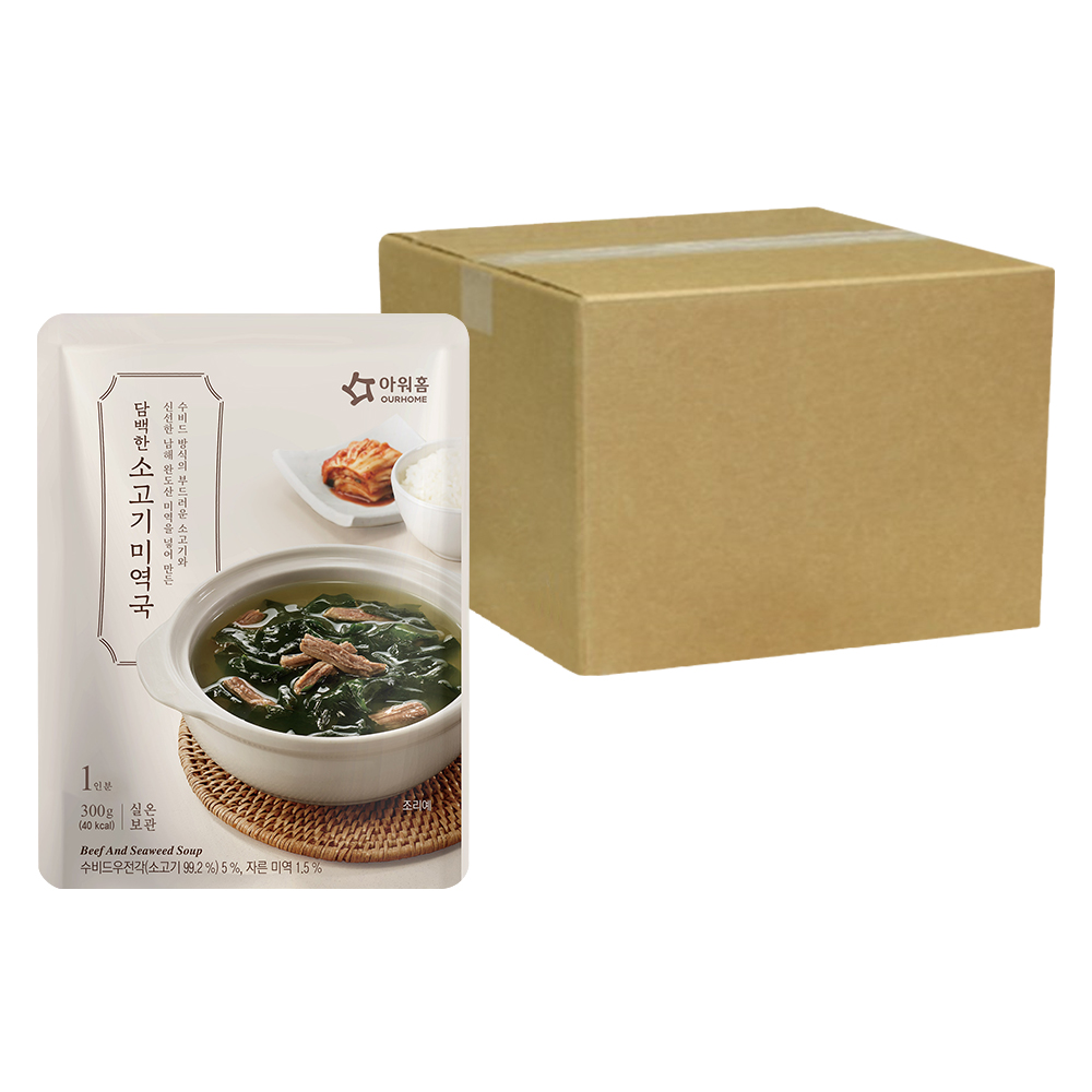 아워홈 담백한 소고기 미역국 300g 12개 (박스)