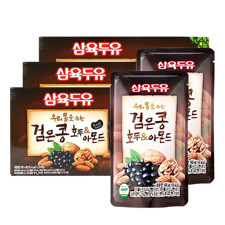 삼육두유 검은콩 호두 앤 아몬드 파우치 190ml 45팩