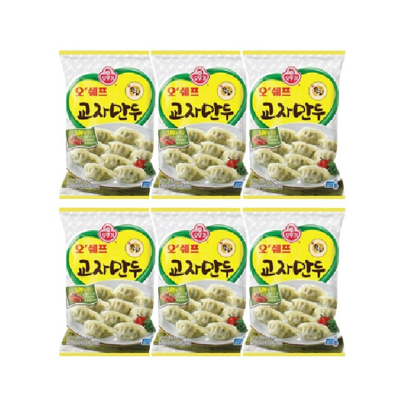 오뚜기 오쉐프 교자 만두 1300G 6개 (아이스박스 포장)