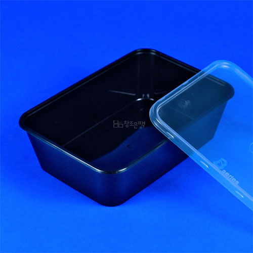 사각용기 B-650A 검정 (500세트)