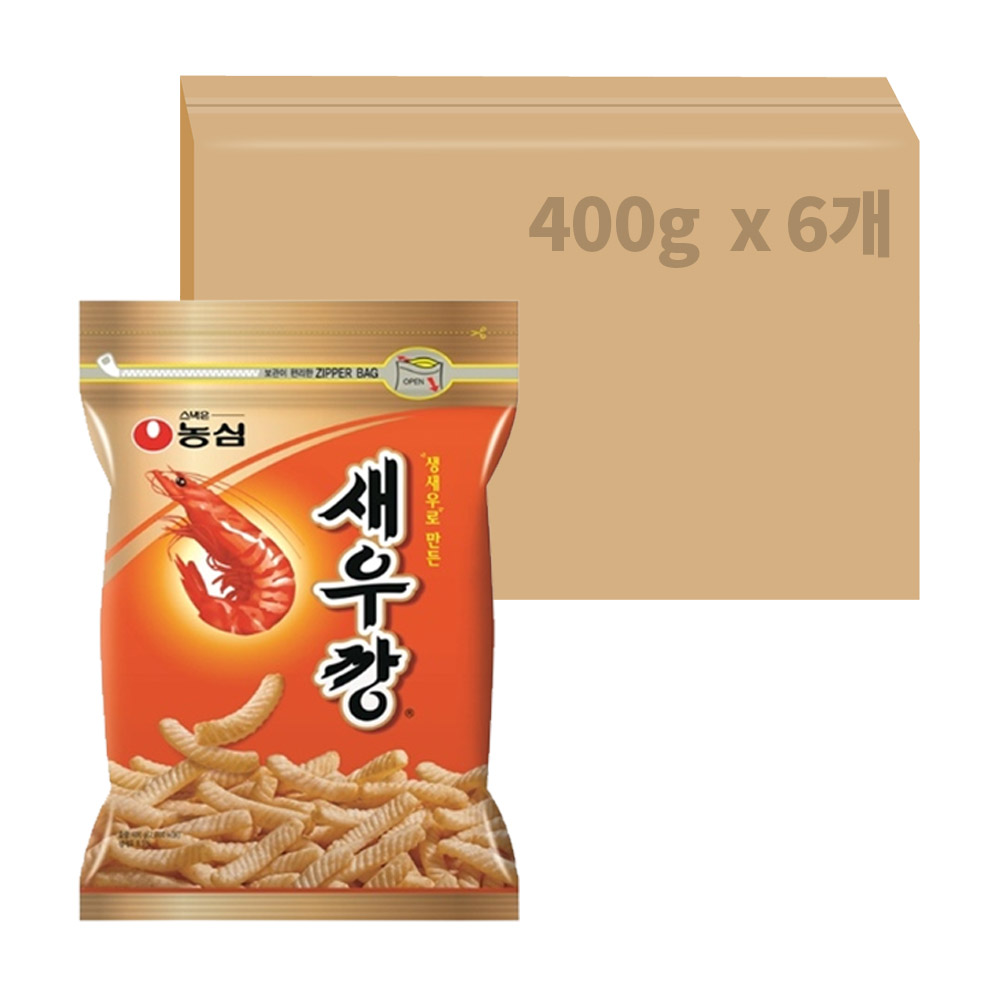 농심 새우깡 지퍼백 대용량 400g x 6개