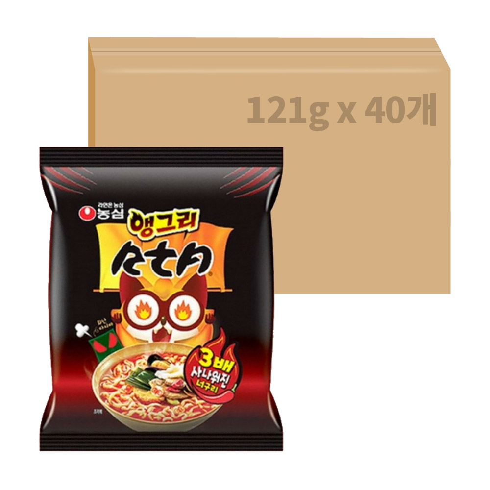 농심 앵그리너구리 121g x 40개