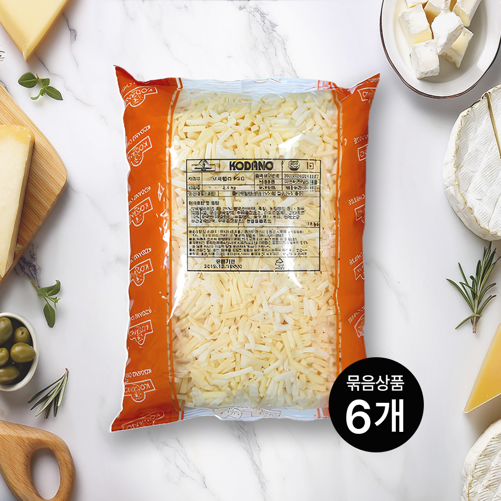 조흥 코다노 PSG 모짜렐라 피자치즈 자연100 (고다10) 2.5kg 냉장 X 6봉