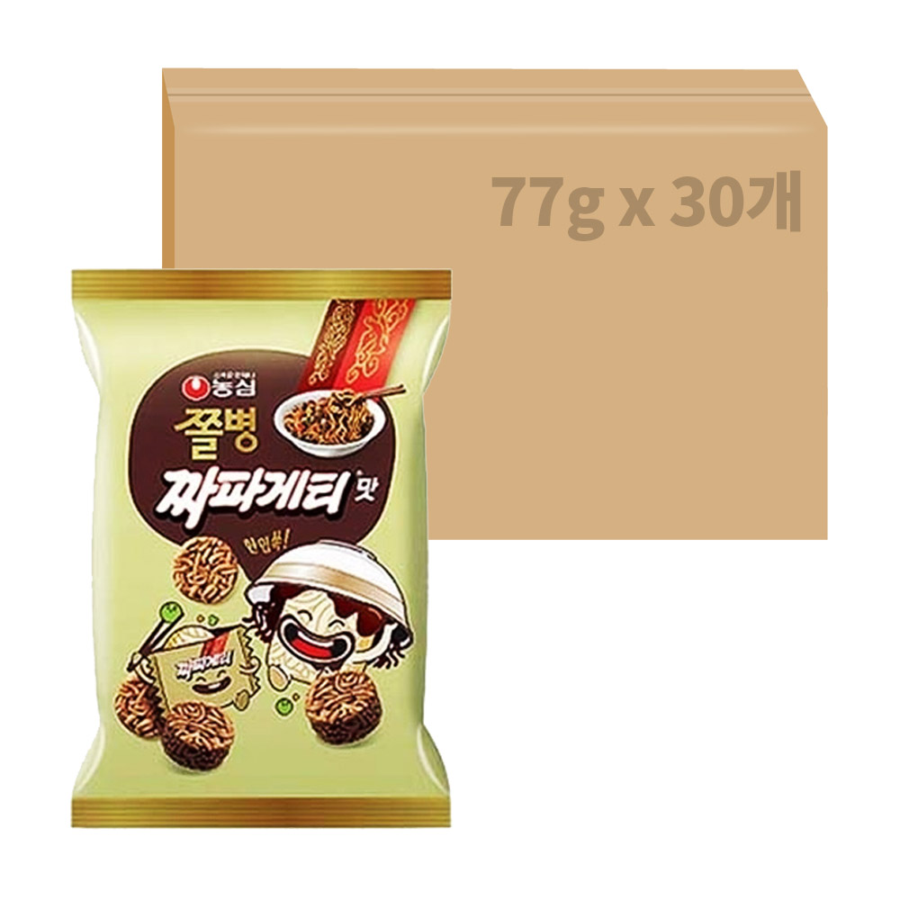 농심 쫄병스낵 짜파게티맛 77g x 30개