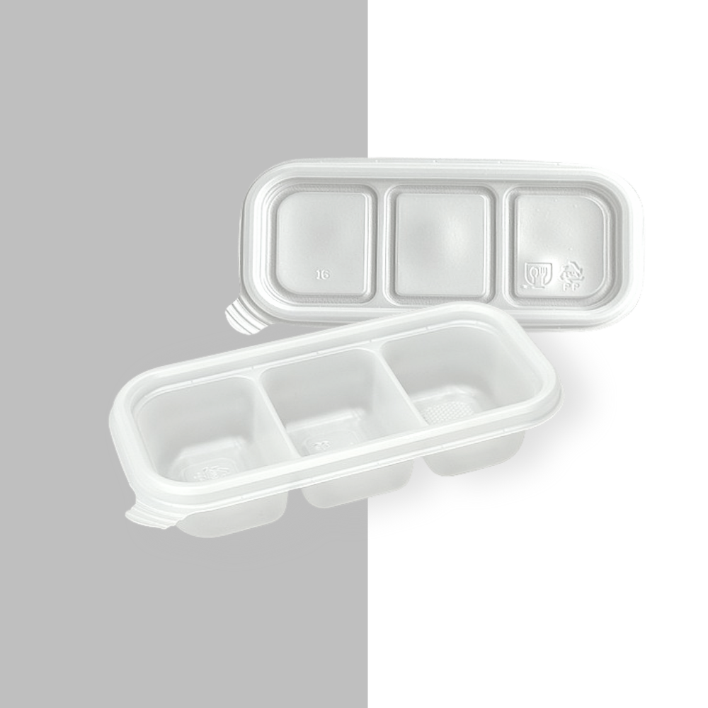 [직배송] EH-PP 3칸 반찬 소스용기 (1000세트)