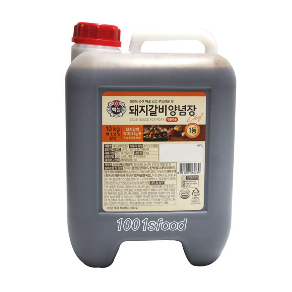 백설 돼지갈비양념10kg