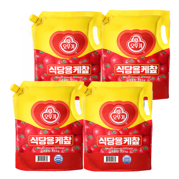 오뚜기 식당용케찹 스파우트팩 3.3KG 4개(한박스)