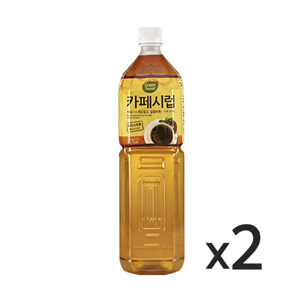 대상 그린스위트 카페시럽 1.5L 2개