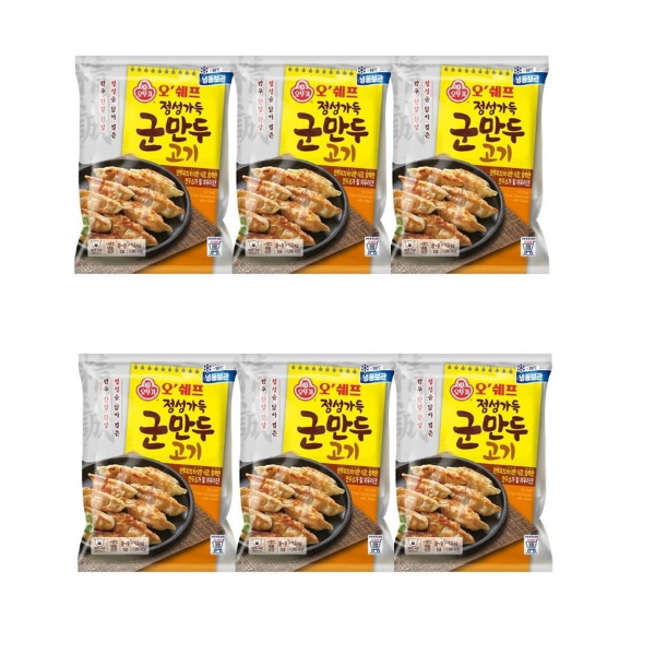 오뚜기 오쉐프 정성가득 군만두 1300G 6개 (아이스박스 포장)