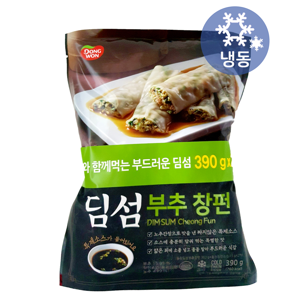 동원 딤섬 부추 창펀 390gx2개/국내산 돼지고기 특제 소스 동봉