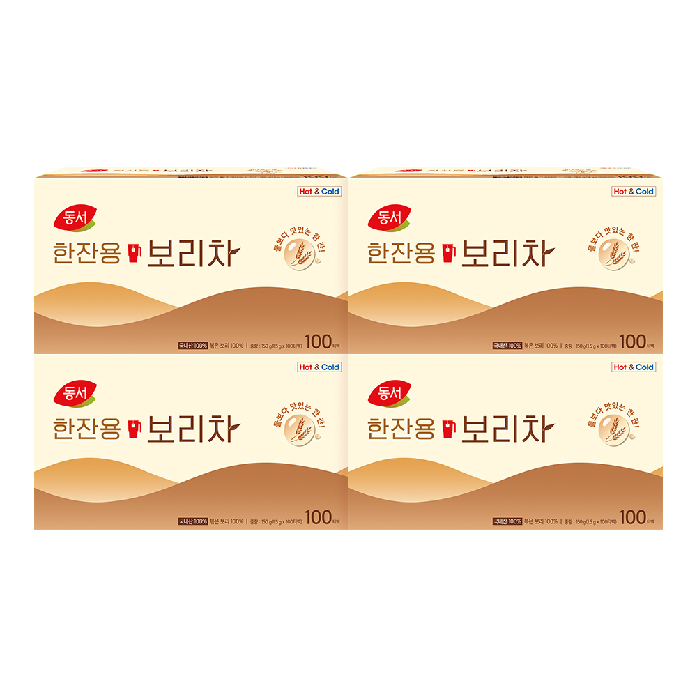 동서 한잔용 보리차 400T (100T 4개)