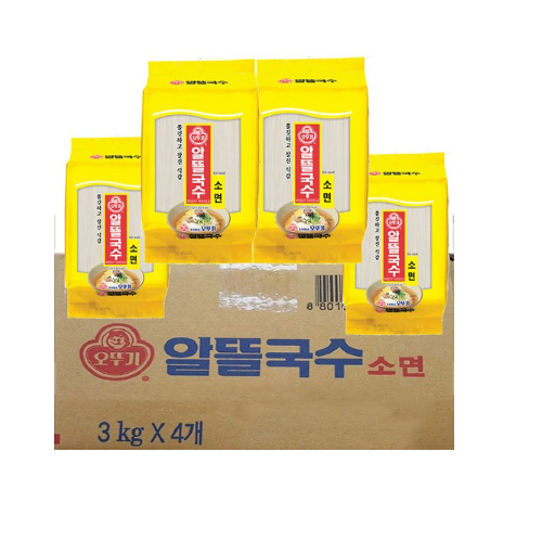 오뚜기 알뜰 소면 3KG 4개