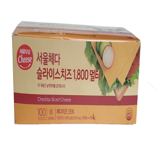 서울우유 체다 슬라이스 치즈 멀티 1.8kg