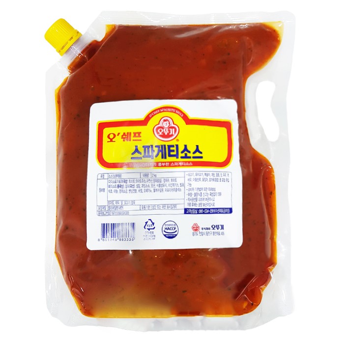 오뚜기 오쉐프 스파게티소스 2KG