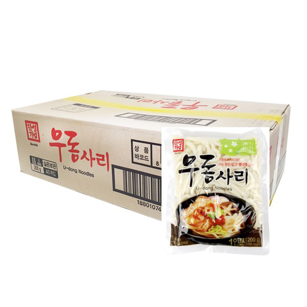 한성 우동사리 200g 40개(1박스)/실온 1인분 살균제품 우동 사리