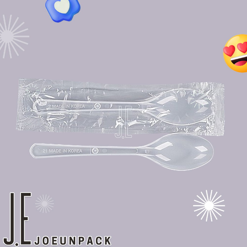 일회용 숟가락 수저 반투명